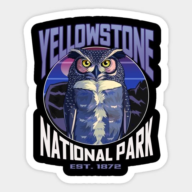 Yellowstone National Park Owl Sticker by Noseking